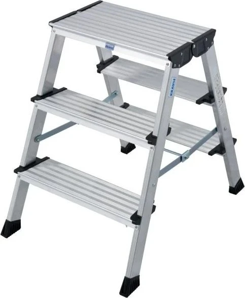 Krause Monto Treppo Alu 2-tlg. Stehleiter, 2x 3 Stufen