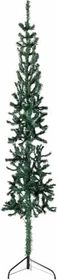 vidaXL Künstlicher Weihnachtsbaum halbrund schlank grün, 120cm