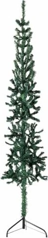 vidaXL Künstlicher Weihnachtsbaum halbrund schlank grün, 120cm