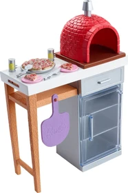Mattel Barbie - Möbel-Spielset Outdoor mit Steinpizzaofen