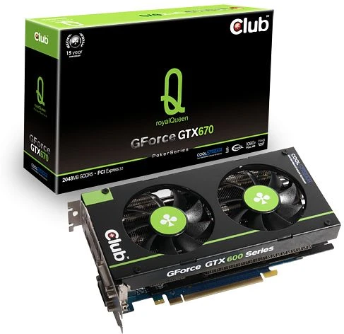 Club 3D GeForce GTX 670 royalQueen, 2GB GDDR5, 2x DVI, HDMI, DP