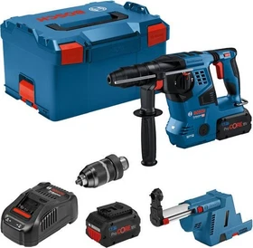 Bosch Professional GBH 18V-28 CF Akku-Bohr-/Meißelhammer inkl. L-Boxx + 2 Akkus 8.0Ah + Absaugeinheit