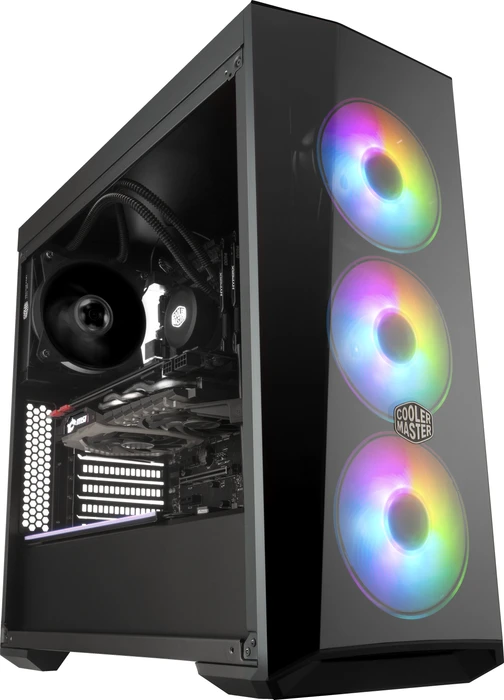Cooler Master MasterBox Lite 5 ARGB, schwarz, Glasfenster
