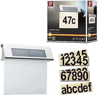 Paulmann Outdoor Solar LED Hausnummernleuchte edelstahl
