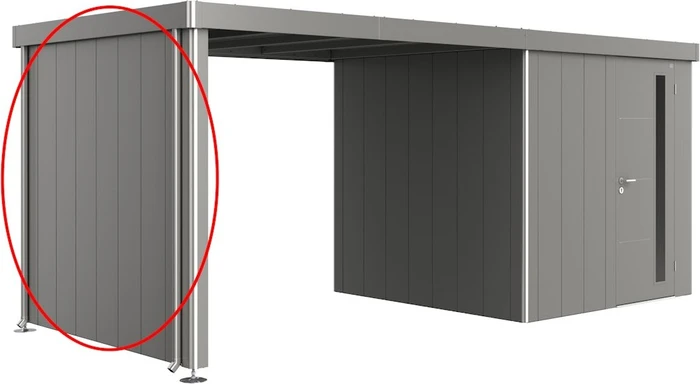 Biohort Seitenwand für Neo 2A-2D Seitendach quarzgrau-metallic