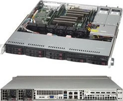 Supermicro SuperChassis 113MFAC2-R606CB, grau/schwarz, 1HE, 1x 600W redundant