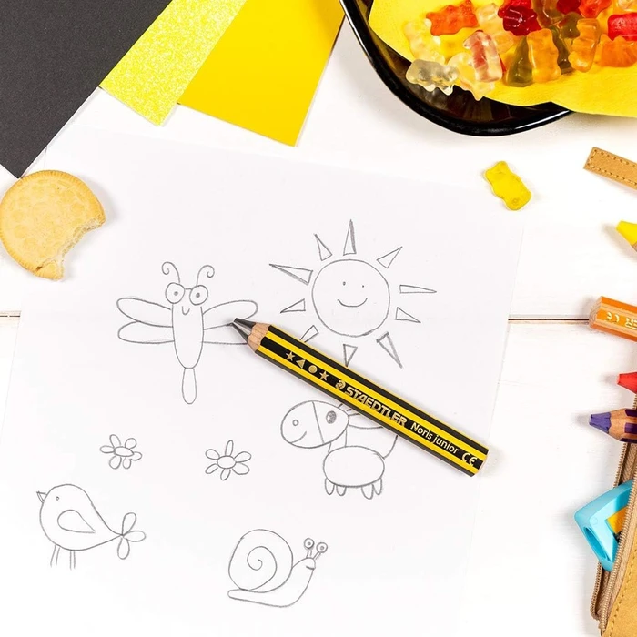 Staedtler Noris Junior 141 Kinder Bleistift 2B schwarz, schwarz (141-2B BK) – Bild 6