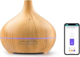 Meross Smart Wi-Fi Essential Oil Luftbefeuchter/Bedufter light wooden grain