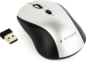 Gembird Wireless Optical Mouse 4B-02 schwarz/silber, USB (MUSW-4B-02-BS)