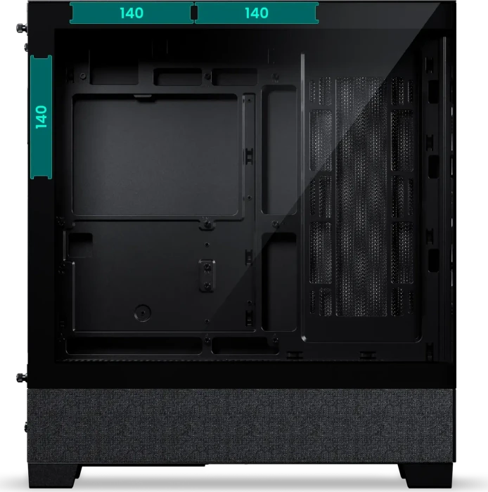 Phanteks XT View Matrix Black, schwarz, Glasfenster