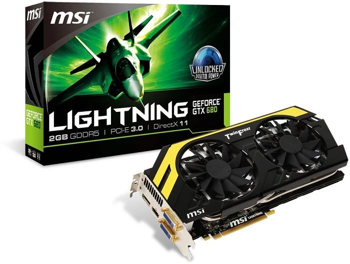 MSI GeForce GTX 680, N680GTX Lightning, 2GB GDDR5, 2x DVI, HDMI, DP