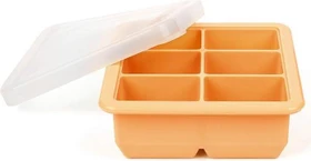 Haakaa Silikon Gefrierform 6 Fächer für Muttermilch Nahrungsaufbewahrung apricot