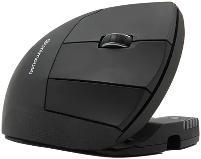 Contour Design UniMouse kabellose Vertikale Maus, schwarz matt, Rechtshänder, USB/Bluetooth