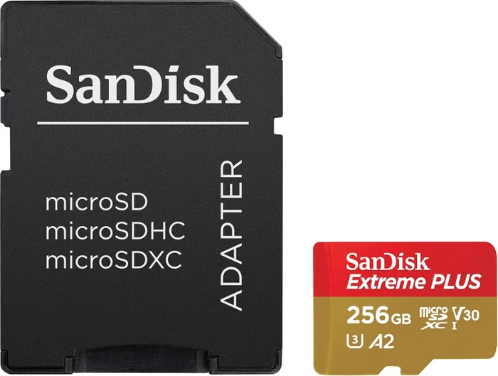 SanDisk Extreme PLUS R200/W140 256GB Kit, UHS-I U3, A2, Class 10
