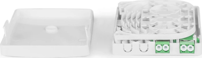 Digitus FTTH Gehäuse mit 2 x LC/APC DX Kupplung, Wandmontage