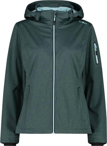 CMP Zip Hood Softshell Funktionsjacke darker agave (Damen)