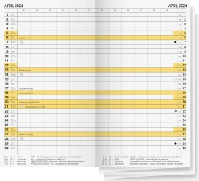 Brunnen 746 Ersatzeinlage Taschenkalender 2024, 87x153mm