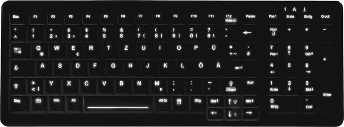 Contour Design Active Key AK-C7000 Medical Keyboard Compact, schwarz, USB, DE