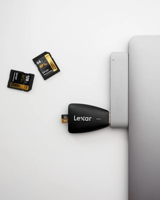 Lexar 2-in-1 USB 3.1 Multi-Kartenleser, USB-A 3.0 [Stecker]