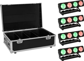 Eurolite Set 4x LED PMB-4 COB QCL 30W Leiste + Case