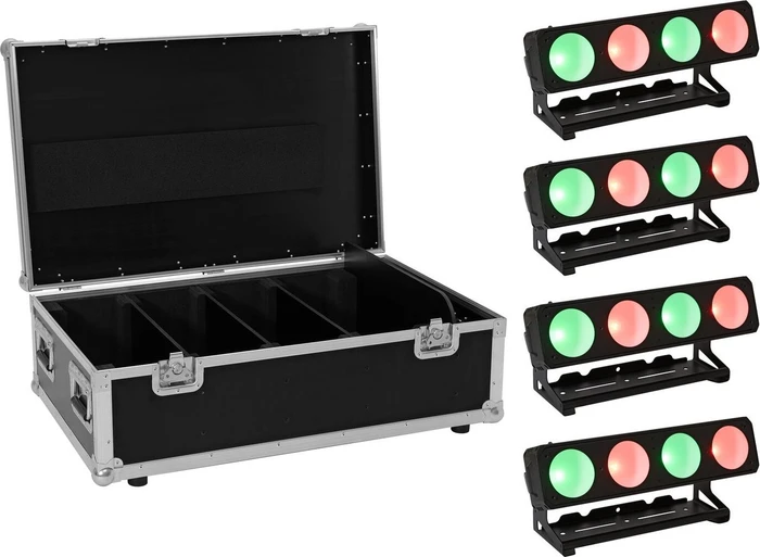 Eurolite Set 4x LED PMB-4 COB QCL 30W Leiste + Case