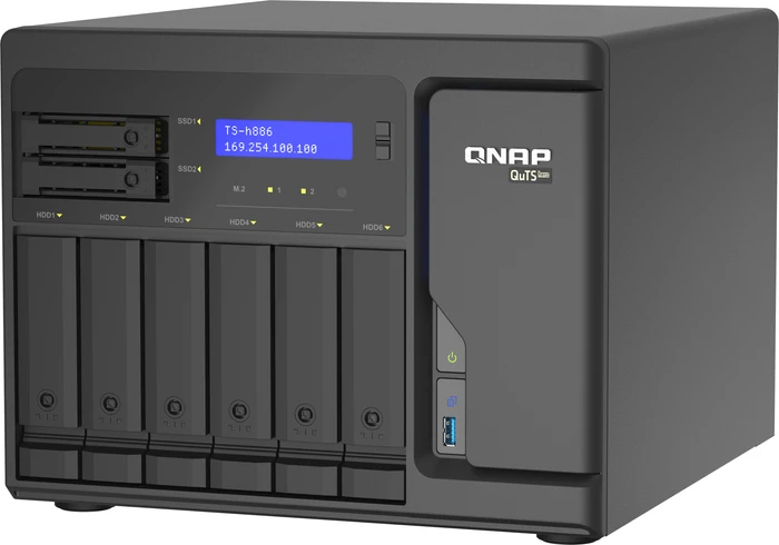 QNAP QuTS hero TS-h886-D1602-8G 2TB, 8GB RAM ECC, 4x RJ-45 2.5GBase-T, 3x USB-A 3.0