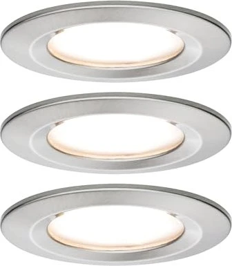 Paulmann LED Coin Slim rund 6.8W Einbauleuchte eisen, 3 Stück