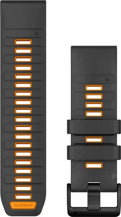 Garmin Ersatzarmband QuickFit 26 Silikon graphite/spark orange