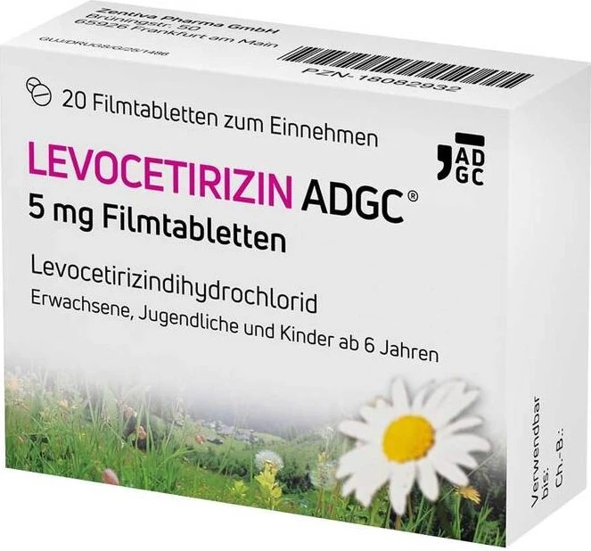 Zentiva Levocetirizin ADGC 5mg Filmtabletten, 20 Stück