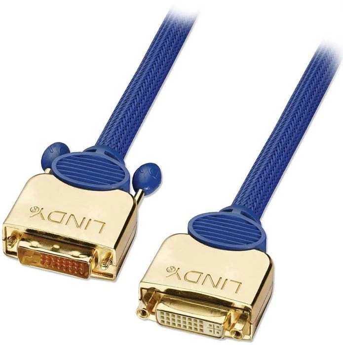 Lindy DVI-D Premium Gold Dual Link DVI-D Verlängerungskabel 2m