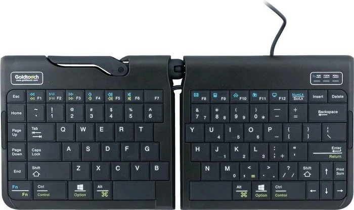 R-Go Goldtouch Travel GO2 QWERTZ schwarz, USB, DE