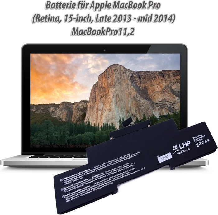 LMP Akku MacBook Pro 15" Retina, 88Wh