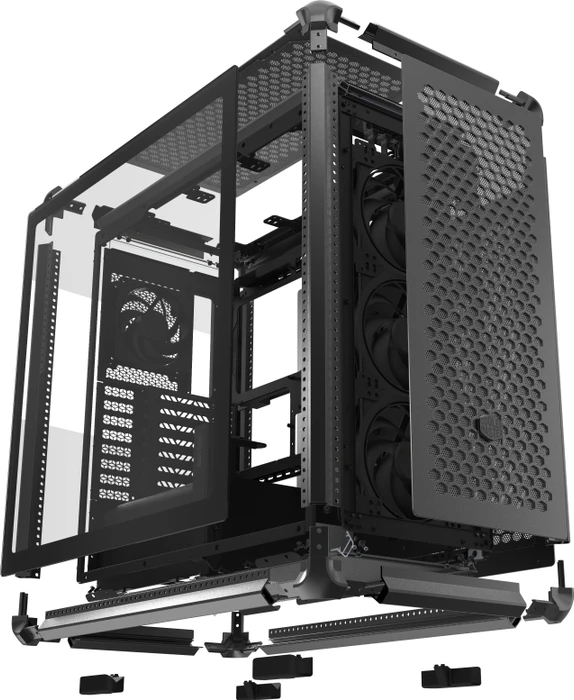 Cooler Master MasterFrame 600, schwarz, Glasfenster