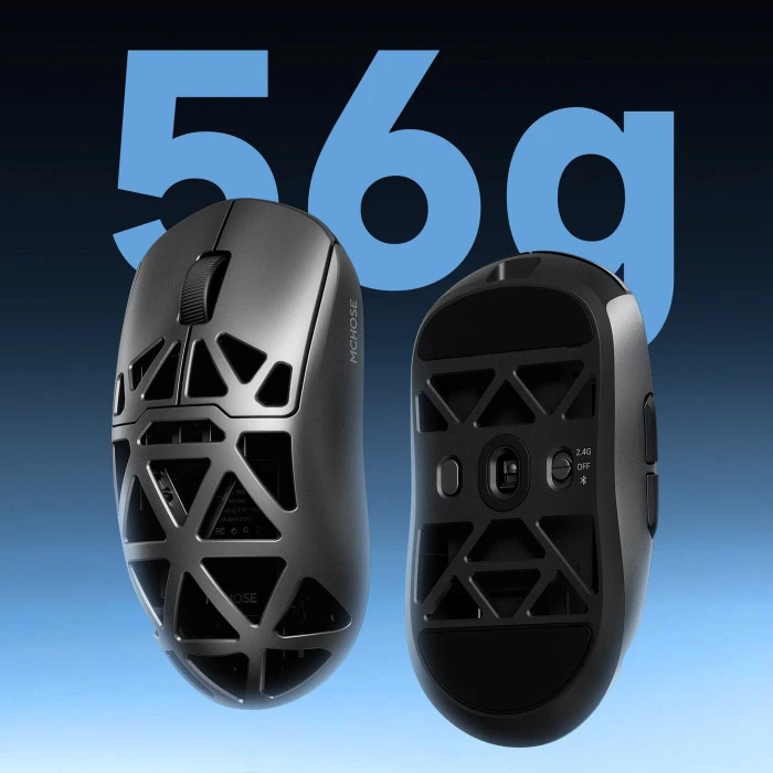 Mchose AX5 Pro Max Magnesium Alloy Wireless Mouse, weiß, USB/Bluetooth