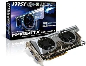 MSI GeForce GTX 465, N465GTX Twin Frozr II, 1GB GDDR5, 2x DVI, Mini HDMI