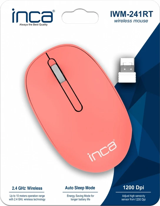 Inca IWM-241RT Wireless Mouse rosa, USB