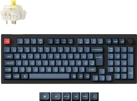 Keychron V5 Max, Carbon Black, 96%, LEDs RGB, hot-swap, Gateron Jupiter BANANA, USB/Bluetooth, DE (V5M-D4-DE)