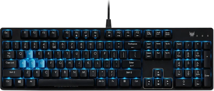 Acer Predator Aethon 300 Gaming Keyboard, LEDs blau, MX BLUE, USB, DE