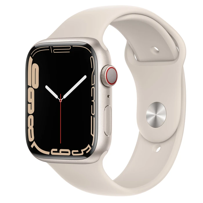 Apple Watch Series 7 (GPS) 45mm Aluminium Polarstern mit Sportarmband Polarstern