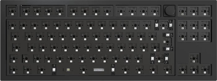 Keychron Q3 QMK Custom Knob Version, TKL 80% Layout, Barebone Tastatur, Carbon Black, ISO