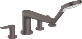 Hansgrohe Talis E 4-Loch Wannenrandmischer mit Außenelement brushed black chrome