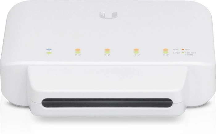 Ubiquiti UniFiSwitch Flex Outdoor Wallmount Gigabit Managed Switch, 5x RJ-45, 46W PoE PD