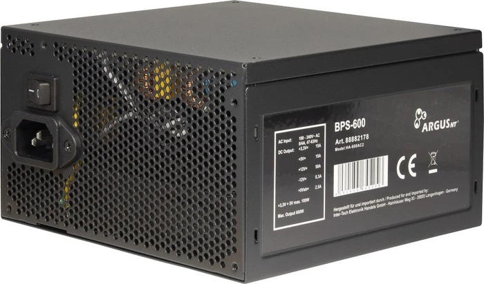 Inter-Tech ArgusNT BPS-600 600W, ATX 2.4