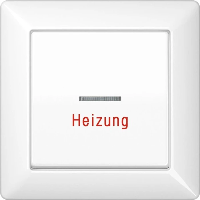 Jung Serie AS Wippe mit Lichtleiter und Aufschrift "Heizung", alpinweiß