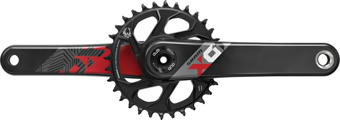 SRAM X01 Eagle Boost Dub 32 Zähne Kurbelgarnitur 175mm rot