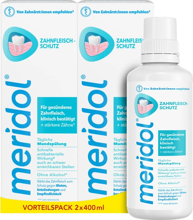 Meridol Zahnfleischschutz Mundspülung, 800ml (2x 400ml)