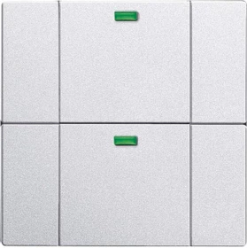 Busch-Jaeger WaveLine Wandsender Funk 2-fach, Plattform 63, alusilber