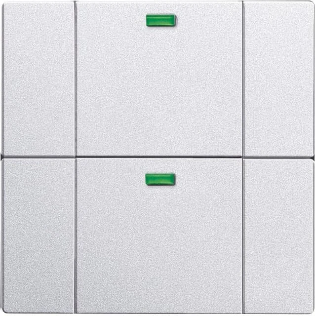Busch-Jaeger WaveLine Wandsender Funk 2-fach, Plattform 63, alusilber