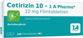 1A Pharma Cetirizin 10 Filmtabletten, 100 Stück