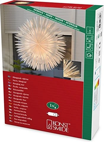 Konstsmide Papierstern hängend weiß 1x E14